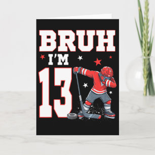 Mann, es ist mein 13. Geburtstag, Junge Eishockey Karte