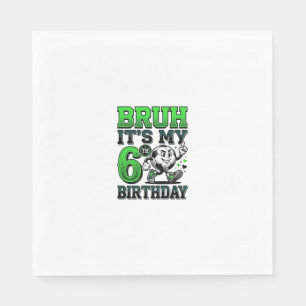 Mann Es Ist Mein 6. Geburtstag Fußball Junge Serviette