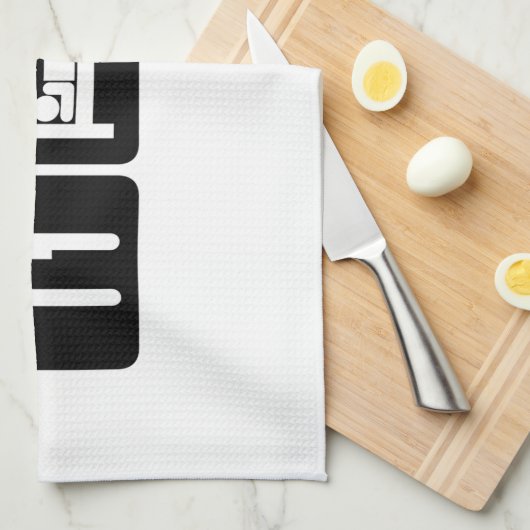 Mann essen Schlaf-Aufzug-Gewichte Küchentuch (Viertel Falte)