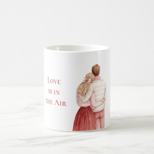 Mann Frau Liebe liegt in der Luft Kaffeetasse (Mittel)