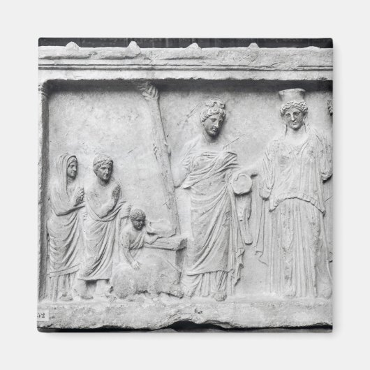 Mann, Frau und Kind vor dem Altar Magnet (Vorne)