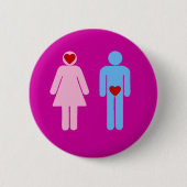 Mann-Frauen-Liebe-Spaß-T-Shirt Button (Vorderseite)