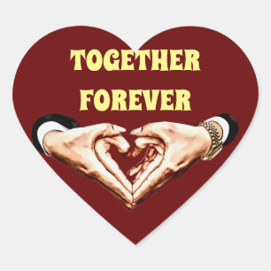 Mann Frauen Paare Hand in Herzform Liebe Kunst Herz-Aufkleber