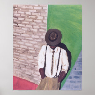 Mann gegen die Wand Poster