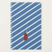 Mann geht Glückwunsch Geschenk Planer (Vorderseite)