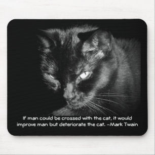 Mann gekreuzt mit Katze? Mark Twain Mousepad