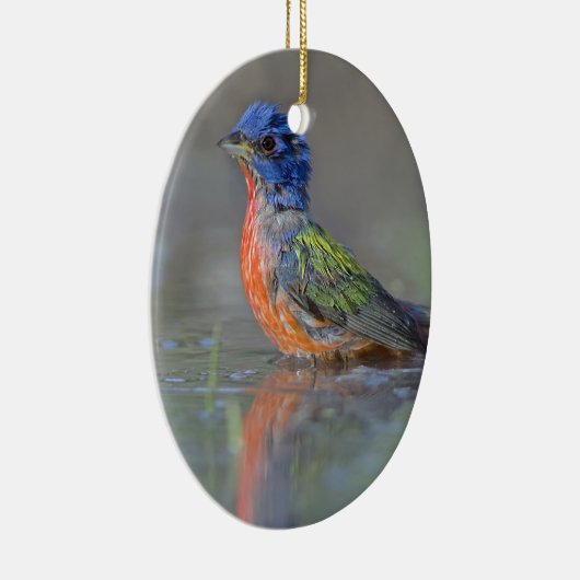 Mann gemalte Flagge Keramikornament (Rechts)