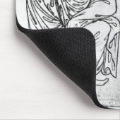 Mann gesetzt, Ritter, der sein Pferd anbringt Mousepad (Ecke)