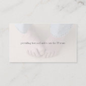 Mann gesorgt um seine Fuß-Visitenkarte Visitenkarte (Rückseite)