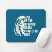 Mann Gott Ehemann Daddy Beschützer Grafik Kunst Mousepad (Mit Mouse)