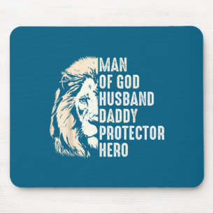 Mann Gott Ehemann Daddy Beschützer Grafik Kunst Mousepad