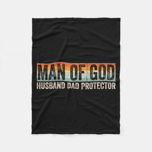 Mann Gott Ehemann Vater Beschützer Design Fleecedecke (Vorderseite)
