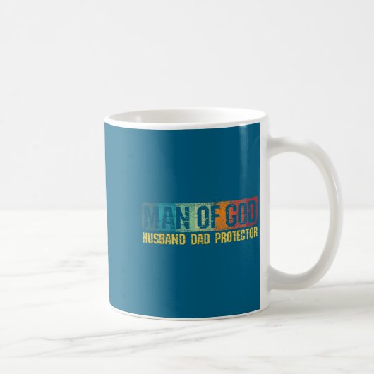 Mann Gott Ehemann Vater Beschützer Illustration Kaffeetasse (Rechts)