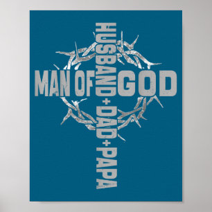 Mann Gott Religiös Christ Kreuz Glaube Design Poster