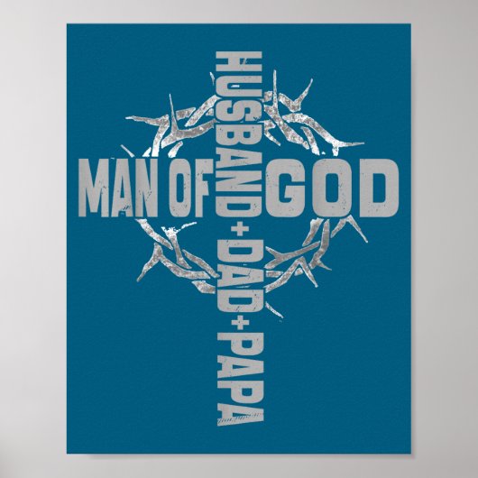 Mann Gott Religiös Christ Kreuz Glaube Design Poster (Vorne)