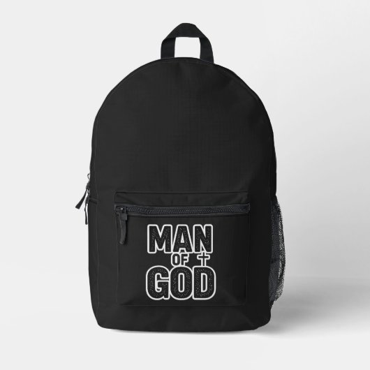 Mann Gottes Bedruckter Rucksack (Vorderseite)