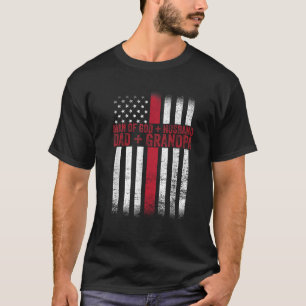Mann Gottes Ehemann Daddy Grandpa Fahne Christlich T-Shirt