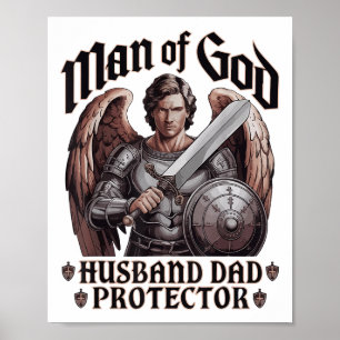 Mann Gottes Ehemann Papa Christlich Jesus gesegnet Poster
