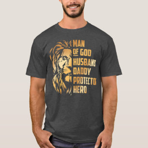 Mann Gottes Ehemann Vater Beschützer Hero Husband, T-Shirt