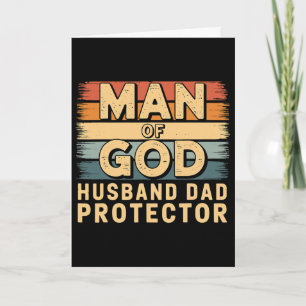 Mann Gottes Ehemann Vater Beschützer Vatertag Karte