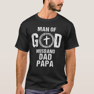 Mann Gottes Ehemann Vater Papa Christlicher Kreuzv T-Shirt