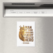 Mann Gottes Löwenkronendesign - Mann, Papa Magnet (In Situ (Geschirrspüler))
