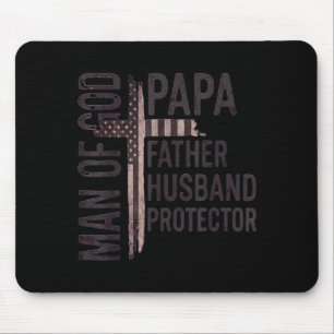 Mann Gottes Papa Vater Ehemann Beschützer Christli Mousepad