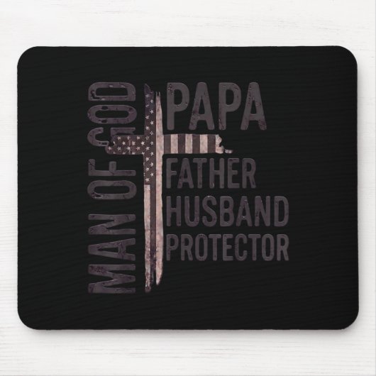 Mann Gottes Papa Vater Ehemann Beschützer Christli Mousepad (Vorne)