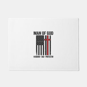 Mann Gottes Patriotisches Kreuz Christliches T-Shi Fußmatte
