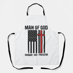 Mann Gottes Patriotisches Kreuz Christliches T-Shi Schürze