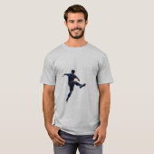 Mann graue Farbe T-Shirt Spieler Design (Vorne ganz)
