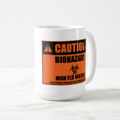 Mann-Grippe-Opfer-Tasse Kaffeetasse (VorderseiteRechts)