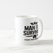 Mann-Grippe-Überlebender – Kampfgetestet, von der Kaffeetasse (VorderseiteRechts)