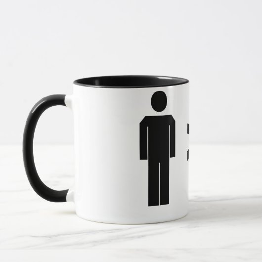 Mann größer als Frauen-Tasse Tasse (Links)