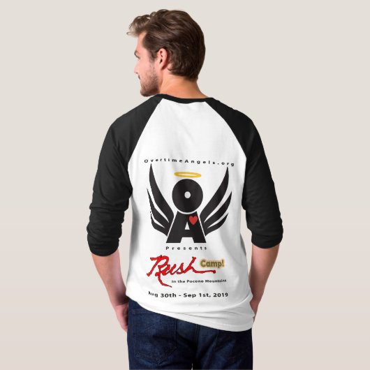 Mann-grundlegendes 3/4 Hülseraglan-T - Shirt-Weiß T-Shirt (Schwarz voll)