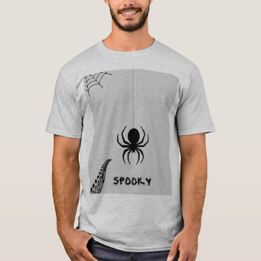 Mann Halb T-Shirt Spinnen Design (Vorderseite)