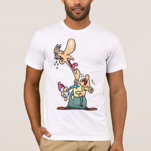 Mann hält ein weinendes Baby Herren T-Shirt