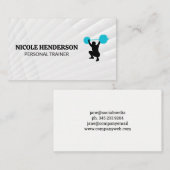 Mann hebt Gewicht | FITNESS Visitenkarte (Vorne/Hinten)