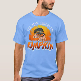 Mann hinter dem Kürbismenmenmensch Halloween Pregn T-Shirt