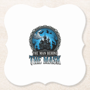 Mann hinter Maske Halloween Spukhaus Hexe_1 Untersetzer