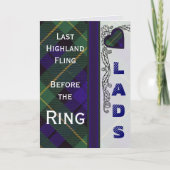 Mann-Hirschnacht - ArmstrongScottishTartan Einladung (Vorderseite)