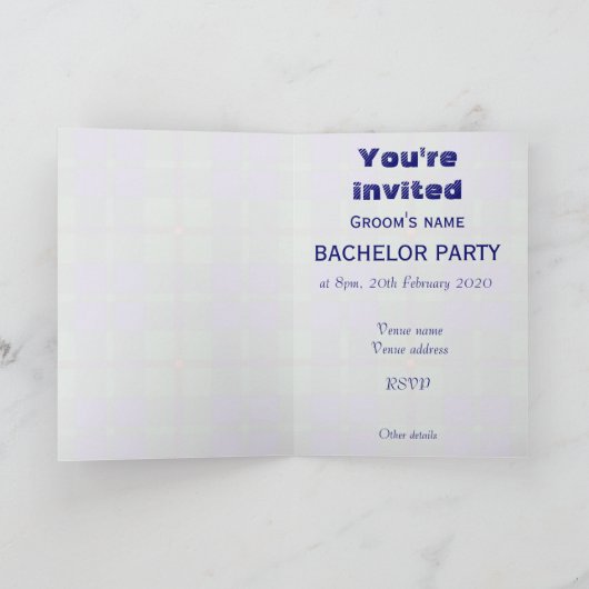 Mann-Hirschnacht - ArmstrongScottishTartan Einladung (Innenseite)