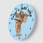 Mann-Höhle personalisiert Große Wanduhr (Winkel)