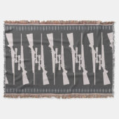 Mann-Höhlen-Gewehr-Wolldecke Decke (Vorderseite)