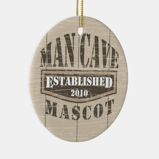 Mann-Höhlen-Maskottchen - hergestellt (addieren Keramikornament (Rechts)