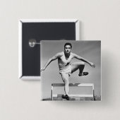 Mann Hurdling Button (Vorne & Hinten)