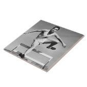Mann Hurdling Fliese (Seite)
