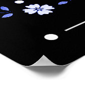 Mann I Liebe Blume Blauer Text Poster (Ecke)