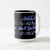 Mann I Liebe Blume Blauer Text Zweifarbige Tasse (VorderseiteRechts)