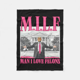 Mann I Liebe Felons Donald Trump Pink Funny 2024 E Fleecedecke